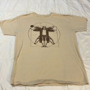 Short sleeve tan The Big Lebowski t shirt